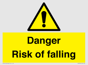 Danger Risk of falling